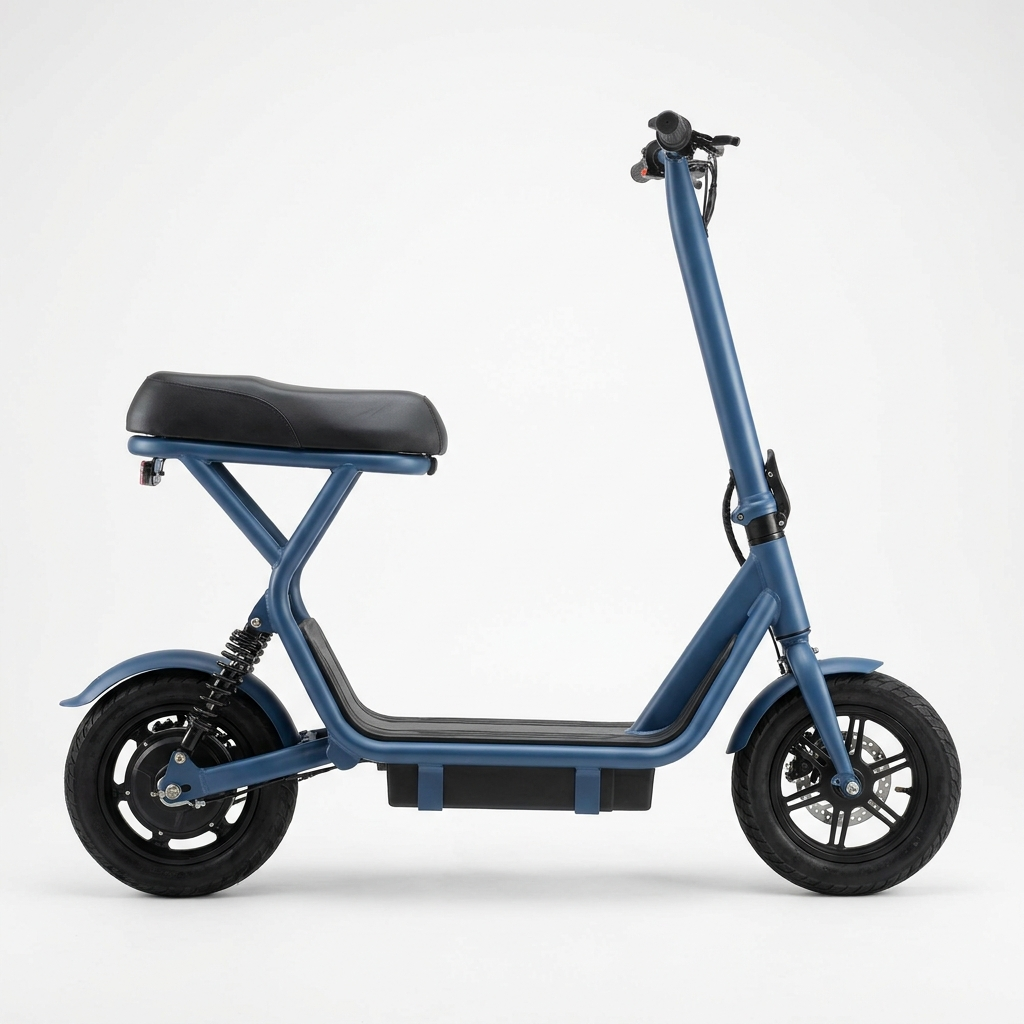E-Scooter με σέλα Μπλε